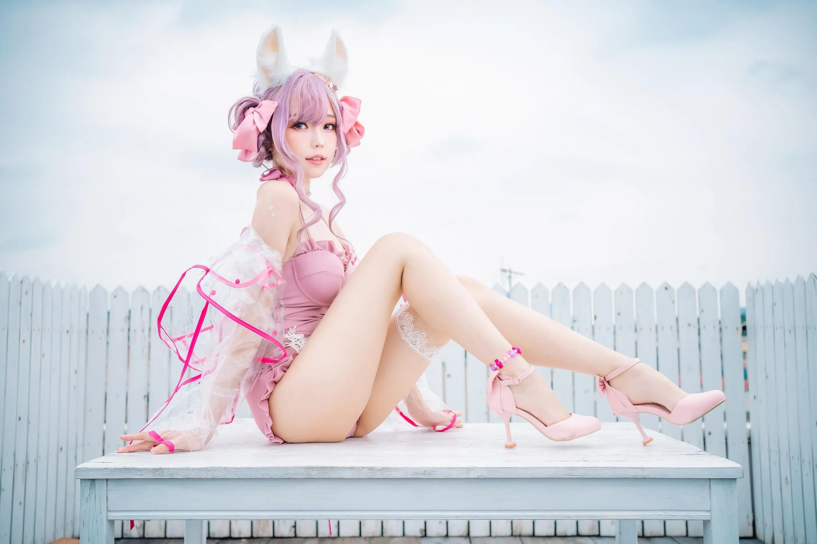ElyEE子 – NO.82 Fluffy Summer – Original Swimsuit-粉色 [54P]插图8